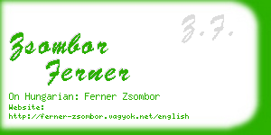 zsombor ferner business card